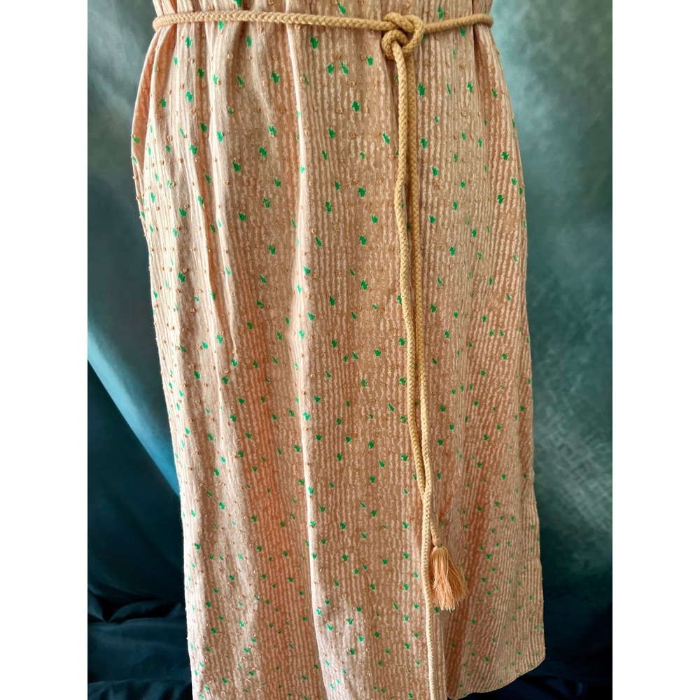 New Joie Women's Midi Dress Halter Neck Sleeveless Coral Green Floral Size Large - Picture 7 of 9